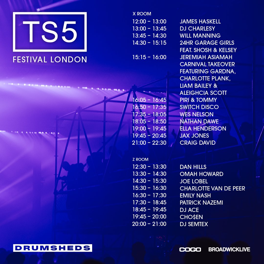TS5 Festival London 💫🔥 Can’t wait to see you all at Drumsheds in London TOMORROW 🔊 Last few tickets available 🎫✨ CraigDavid.lnk.to/TS5Festival #drumsheds #ts5 #festival