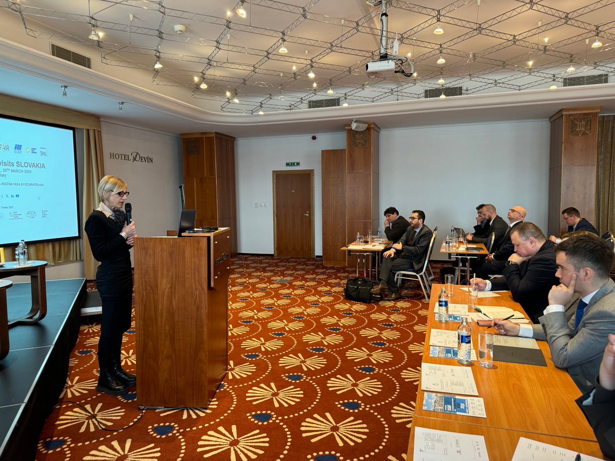 The presentation of the Big Science Business Forum, scheduled to be held in Trieste from 1st to 4th October 2024, took place in Bratislava, Slovakia, on 21st March bsbf2024.org/presentation-b… #BSBF2024 @regioneFVGit #RegioneFVG