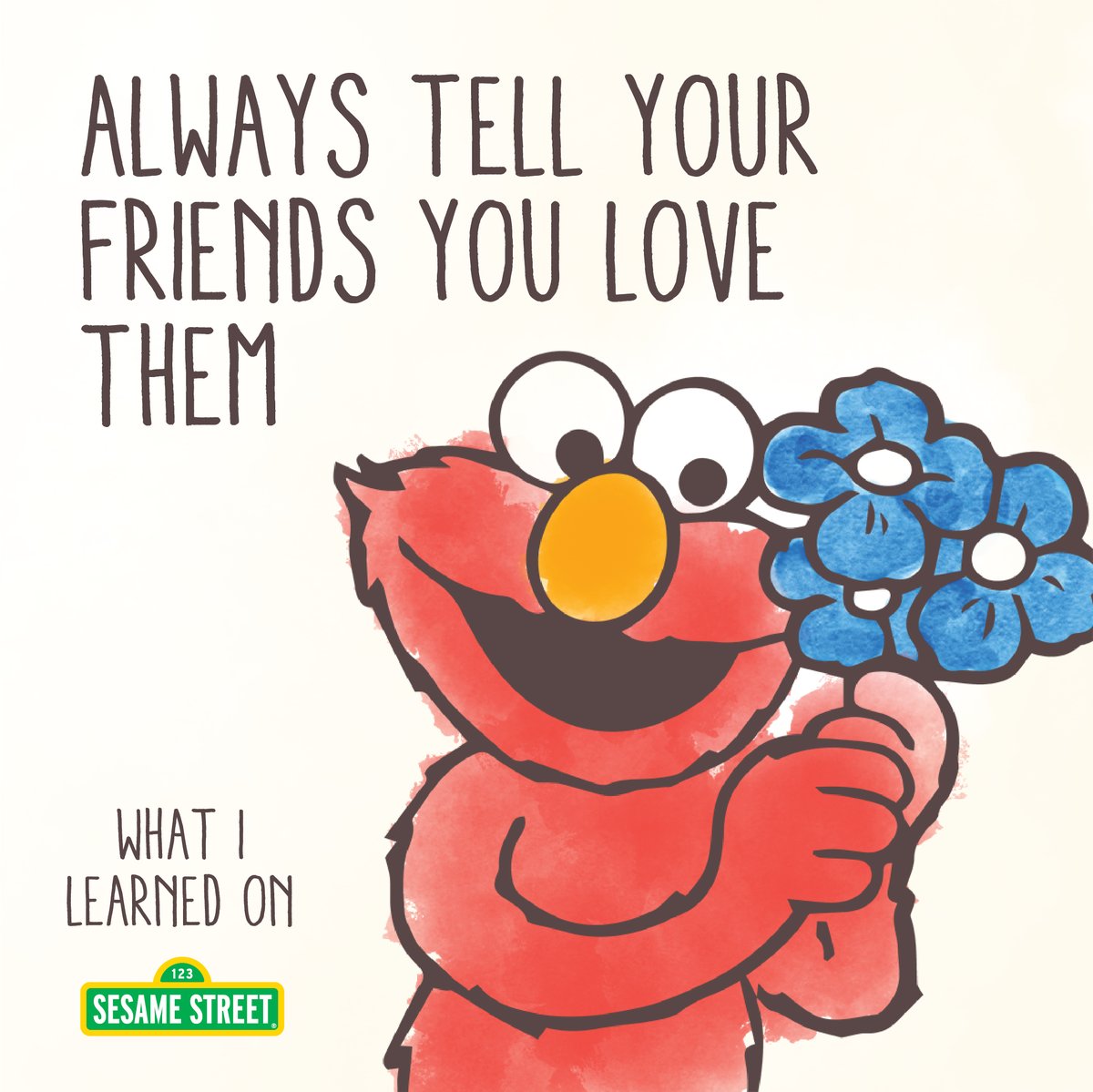 sesamestreet's tweet image. Tell your friends you love them. You might just make their day. ❤️