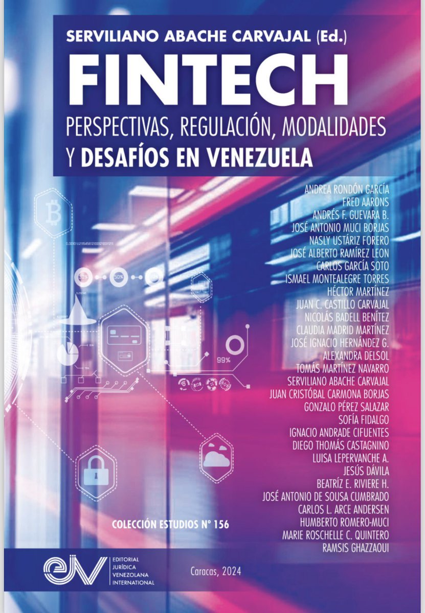 JuanCastilloC's tweet photo. Me contenta informarles la publicación del libro "FINTECH perspectivas, regulación, modalidades y desafíos" en el cual se encuentra mi trabajo: "Incidencia de las normas dictadas por la SUDEBAN en las fintech distintas de aquellas que prestan servicios financieros a los bancos". https://t.co/0w1Qs48yp8