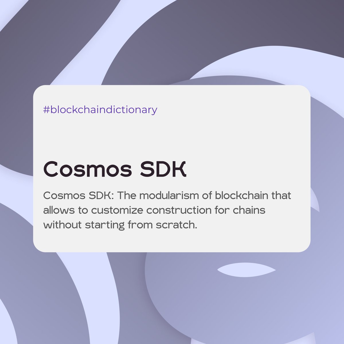 Cosmos SDK a modular framework that enables devs to build specific, interoperable blockchain apps with ease. @cosmos_sdk provides pre-built modules for staking, governance, and @IBCProtocol, facilitating the development process🏗️