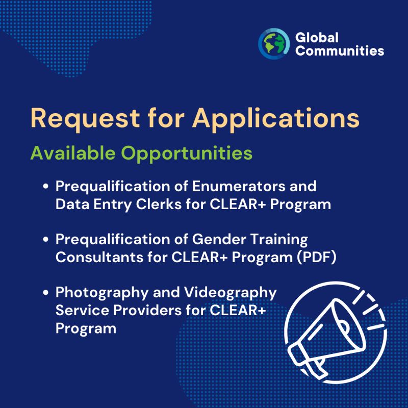 Our USAID CLEAR + Cooperative Development Program is currently accepting applications for three opportunities. Interested and qualified bidders can submit their proposals for consideration as guided by the attached RFP and annexes bit.ly/49YR4T6