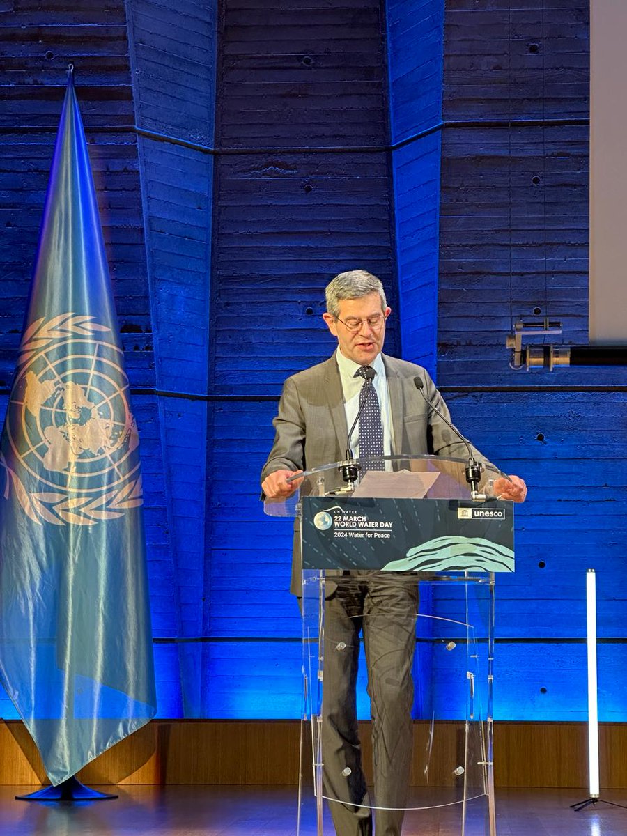 🌐 💧 INBO shared its expertise on the occasion of the #WorldWaterDay 2024 official ceremony at @UNESCO, to highlight the crucial role of transboundary water cooperation and of basin organisations in fostering prosperity and peace #WaterforPeace @unescoWATER