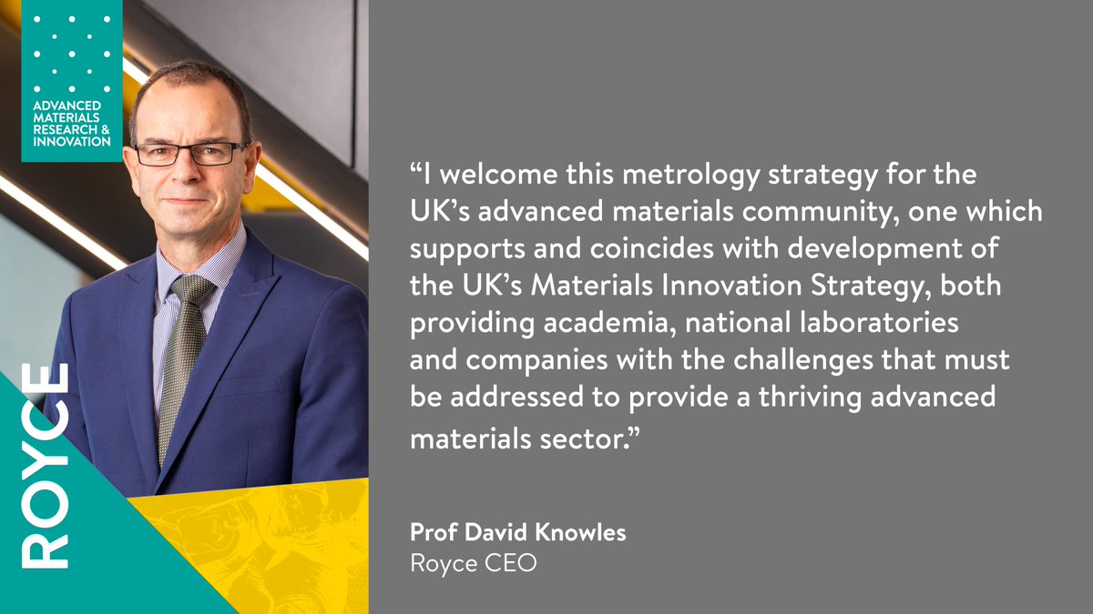 Pleased to welcome @npl's Advanced Materials Metrology Strategy, which includes key recommendations to enable UK competitiveness and economic growth in the sector, and a foreword from #Royce CEO, Prof David Knowles