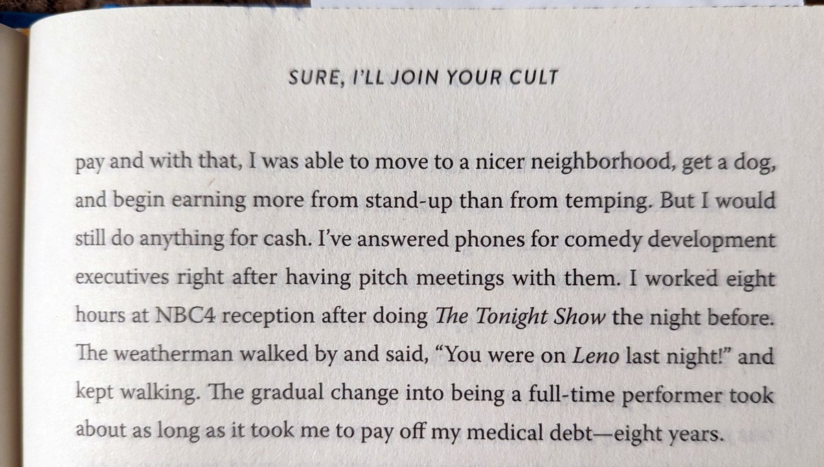 Speaking as a former temp, this excerpt from @mariabamfoo 's 'Sure I'll Join Your Cult' is the most deeply truly resonant Hollywood anecdote I can think of right now. You made millions of people laugh last night! Now here's my coffee order.