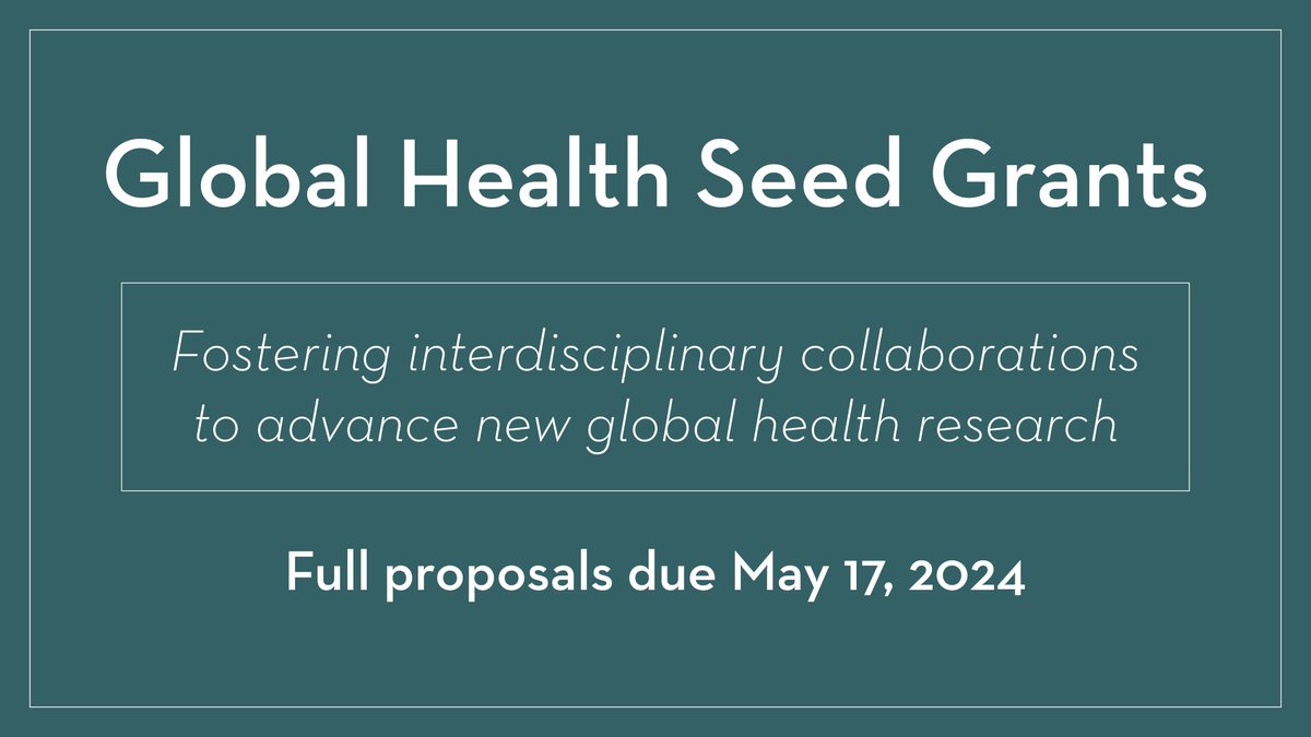 Calling all #UMN faculty: CGHSR is seeking proposals for Global Health Seed Grants, funding of up to $25,000 that advances innovative global health research projects. z.umn.edu/9egp