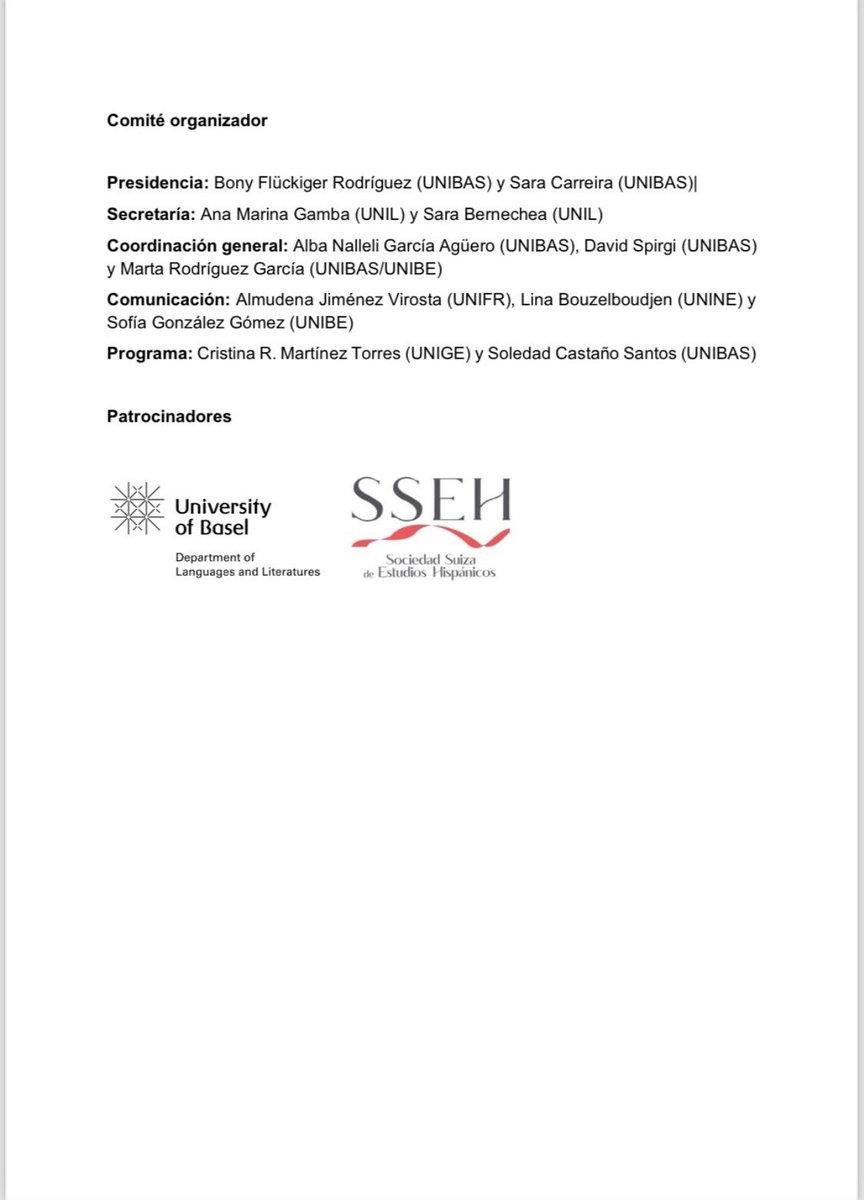 JimenezVirosta's tweet photo. #Hispanists of Twitter, we are back!

📣📣 #CFP “Entre lo social y lo digital”

📍: @UniBasel_en🇨🇭
📅: 10-11 October 2024
📚: #HispanicStudies

We welcome submissions from MA students, PGRs, &amp; ECR. Send us your abstract by 14 April &amp; please share widely!

#Hispanismo
#Hispanistas https://t.co/LPj27IenDy