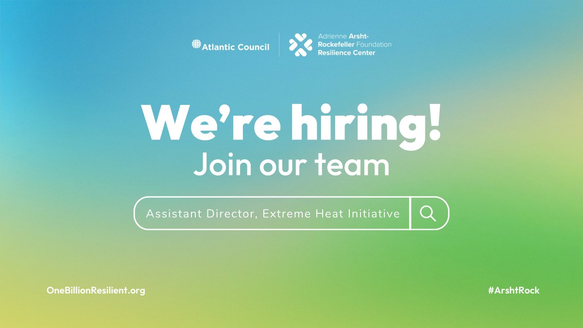 📣 Looking for a climate job with community impact? There's still time to apply! We're hiring an Assistant Director for our Extreme Heat Initiative. 

Applications due this Sunday, March 24. bit.ly/3vuOC7Y