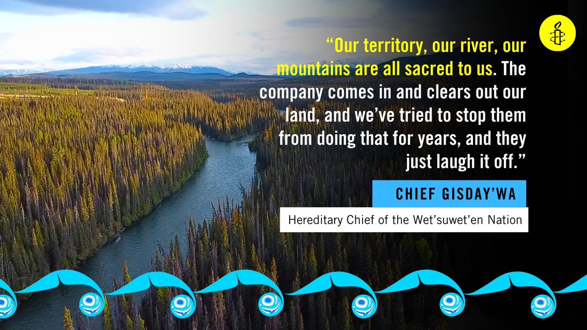 On #woldwaterday we stand in solidarity with Wet'suwet'en land and water defenders. #Wetsuwetenstrong