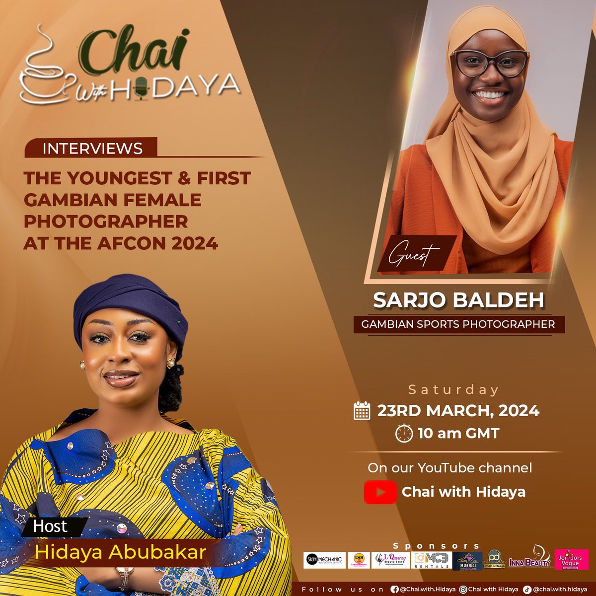 SarjoBaldeh14's tweet photo. Honored to be invited in a show in Ghana. Chai with Hidaya is a show in Ghana 🇬🇭 doing amazing thank you for having me. https://t.co/wmqOao5M8P