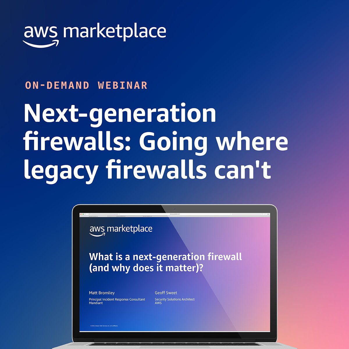 Modern attacks require modern defenses. Next-gen firewalls provide: ✔️Advanced threat protection ✔️Advanced malware detection ✔️Improved visibility ✔️Business continuity Discover how—watch the on-demand webinar now: go.aws/3OZxaPP #cloudsecurity