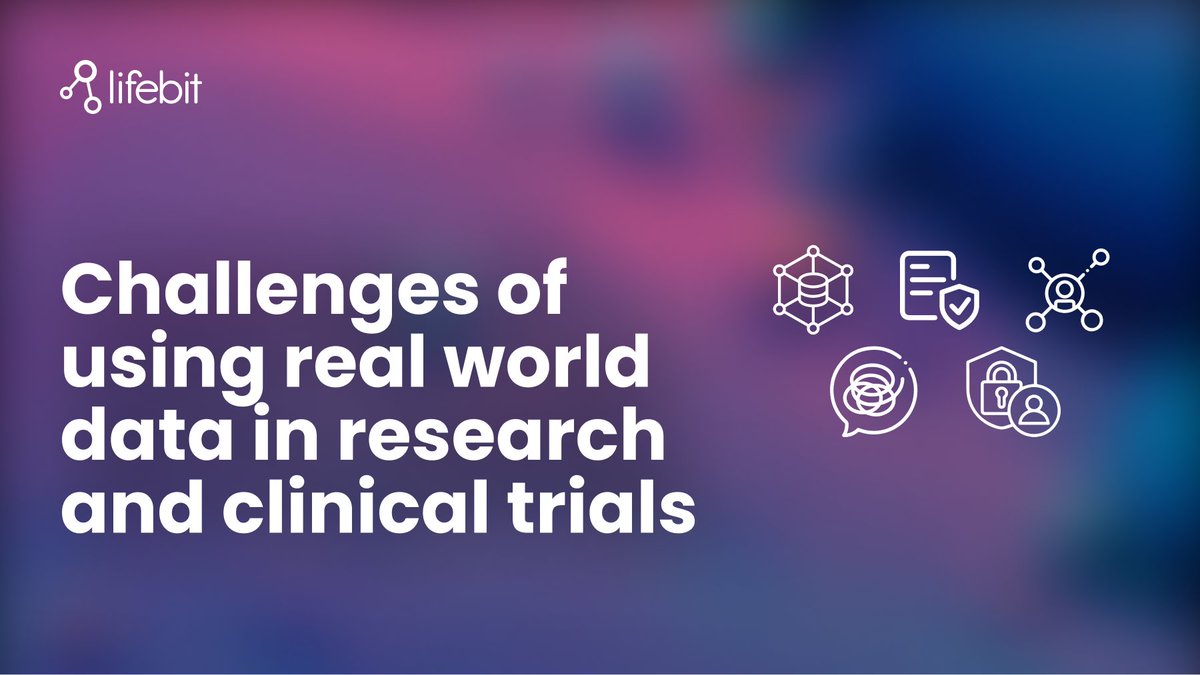 mariachatzou's tweet photo. Explore the critical challenges facing research and clinical trials with @lifebitAI's latest blog on the complexities of leveraging real-world data. Gain insights into data quality, interoperability, privacy and more. Read it here: https://t.co/kunwFAH5rF #Lifebit https://t.co/rkFmqS7rc5