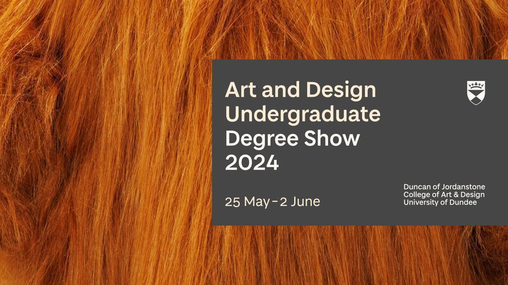 DJCAD's tweet image. Save the date for #djcaddegreeshow!

The Art and Design Undergraduate Degree Show 2024 is returning this year in the DJCAD Matthew and Crawford buildings from Sat 25 May - Sun 2 June.

More information will be posted on our page in the coming weeks: buff.ly/3sa07dv