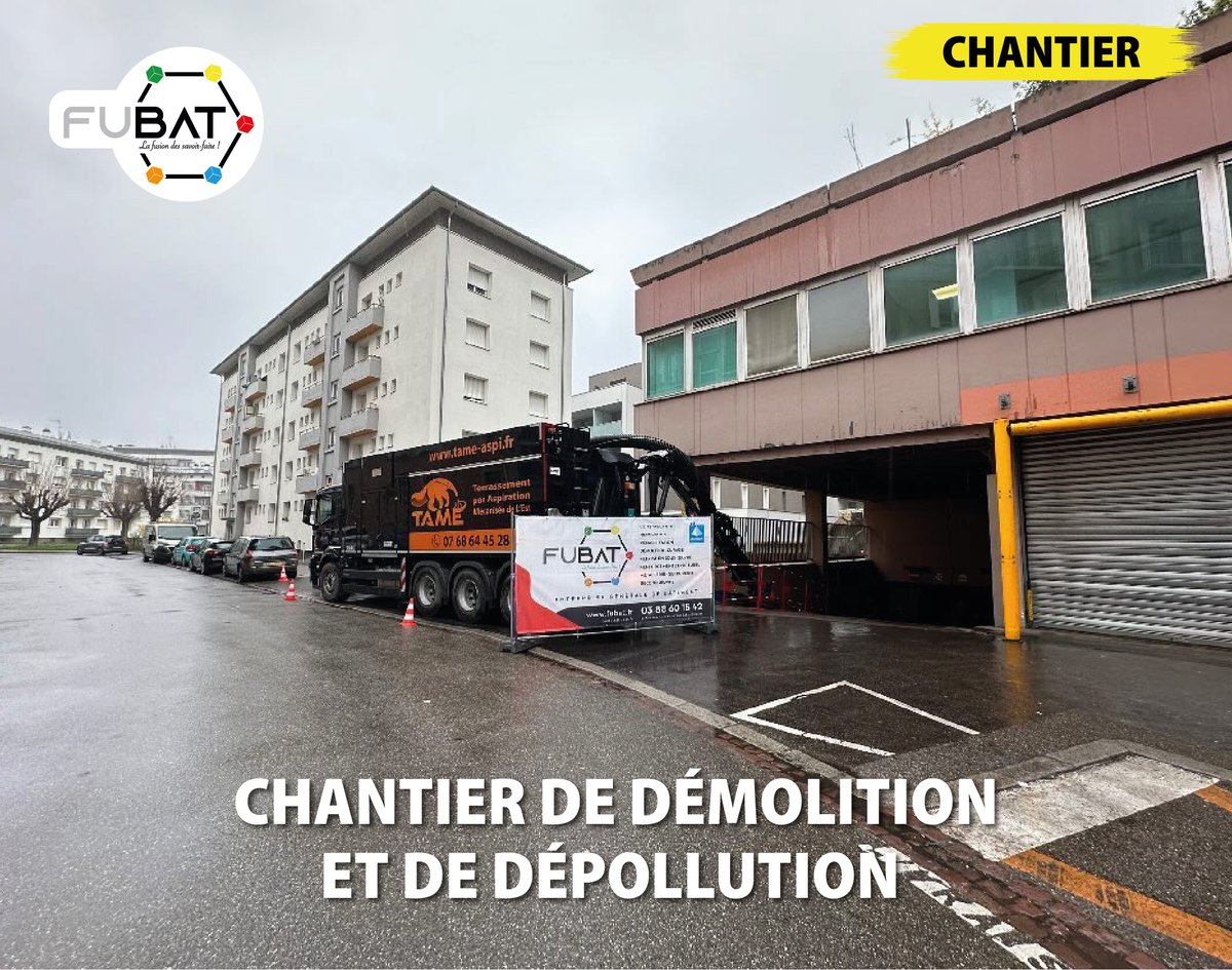 fubat_batiment's tweet image. 🚧 Chantier de démolition et de dépollution ! 🏗️💼 Cette semaine, nos équipes se sont occupé du sciage et l'évacuation de blocs de béton et l'aspiration de pas moins de 180 tonnes de sable ! 🌪️💼 #demolition #depollution #sciage #aspiration #ChantierEnCours #EntrepriseDuBatiment