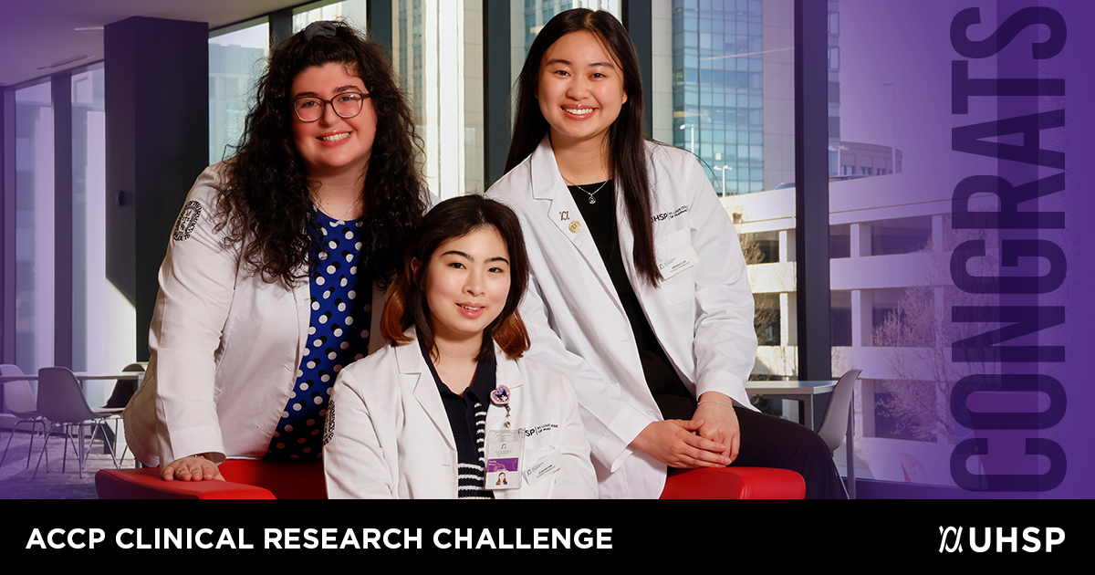 🎉Congrats to P2 students, Amanda Cun, Claudia Kim, and Clara Macheras! 🎉 They have advanced through the first national round of this year’s American College of Clinical Pharmacy - @ACCP Clinical Research Challenge. 📚📝 Let’s wish this team good luck in their future rounds!