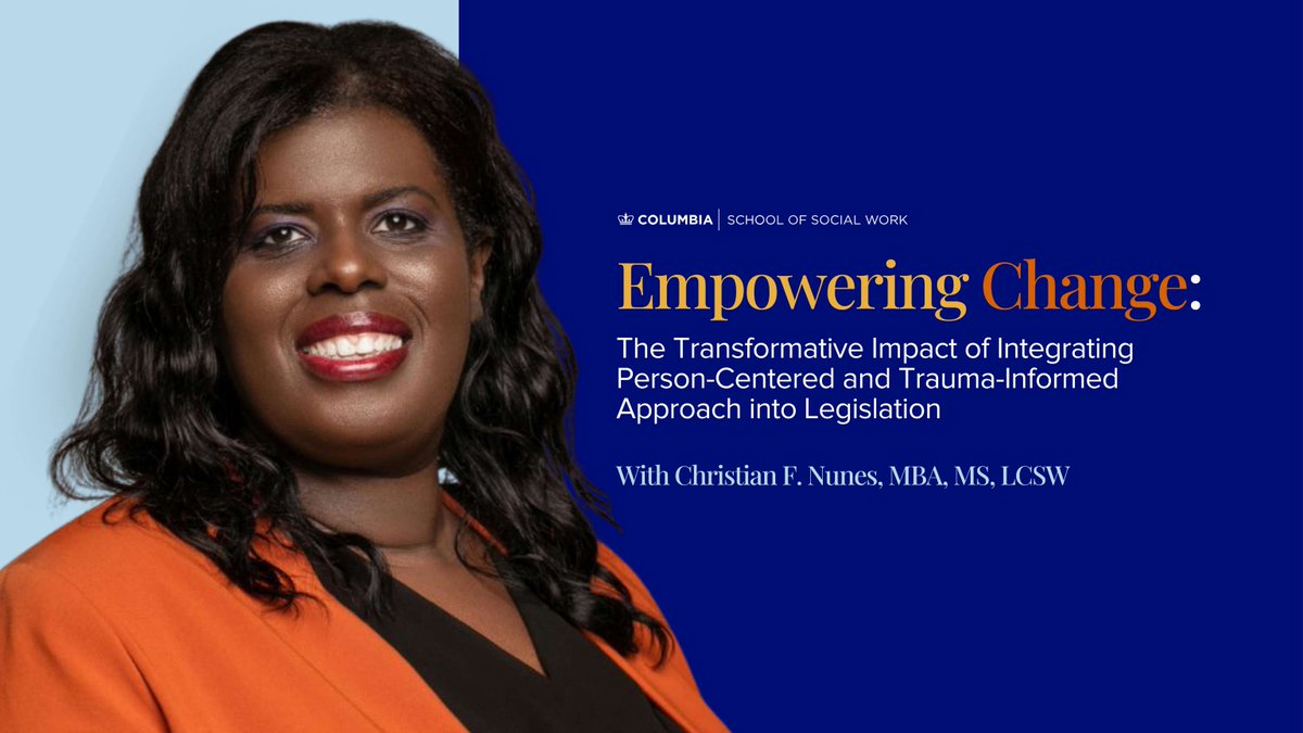 ColumbiaSSW's tweet image. Christian F. Nunes, president of #NOW and #CSSW alumna, recently presented on person-centered, trauma informed approaches to legislation. Check out our latest blog highlighting NOW’s intersectional work and dedication to women's rights.
