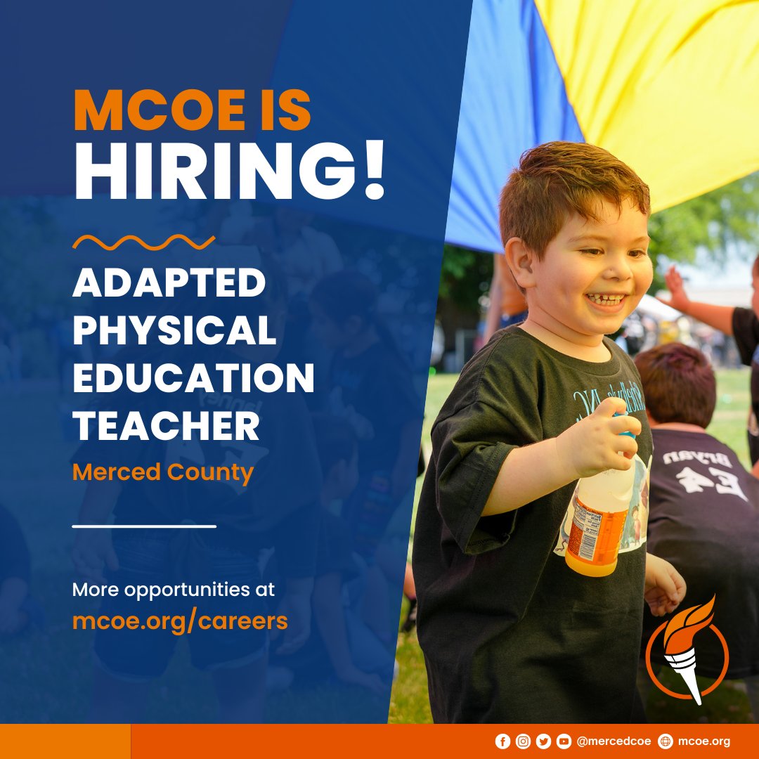 📢 Job Announcement: Adapted Physical Education Teacher Location: Merced County 👉 Apply here: edjoin.org/Home/JobPostin… #MercedCOE #MercedCounty #MercedJobs