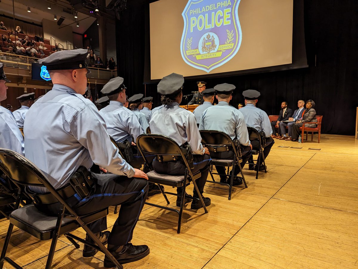 PhillyPolice's tweet photo. Today, 48 NEW @PhillyPolice Officers joined our ranks! Today, Police Academy Class #401 held their graduation ceremony, and are now ready to proudly serve our city with honor and integrity. Congrats officers - and stay safe! https://t.co/w60EfJbtQN