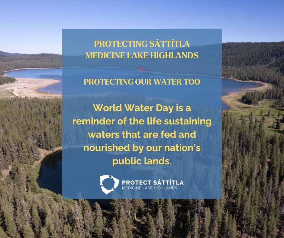 Join the Pit River Nation on #WorldWaterDay in the fight to protect Sáttítla as a national monument and conserve pure water for millions of Californians. Sign the petition today! protectmedicinelakehighlands.org/take-action #ProtectMedicineLakeHighlands #ProtectSáttítla #MonumentsForAll