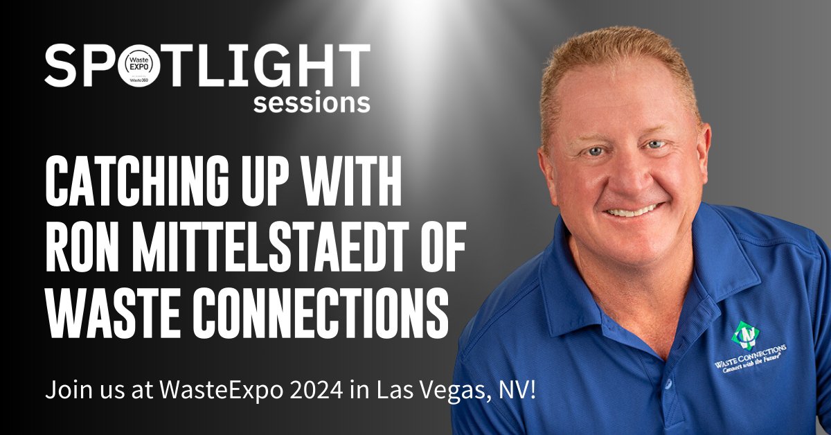 Join our CEO Spotlight Session at #WasteExpo with Ron Mittelstaedt, CEO of Waste Connections, for a candid conversation about what it's been like transitioning from executive chairman back to President and CEO. See Spotlight Details: utm.io/ugGb7