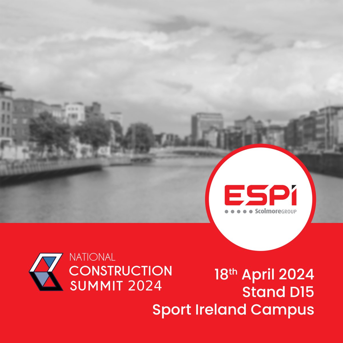 #ESPi will be at the National Construction Summit in Dublin 🇮🇪 If you're in the area and want to talk about fire safety and security, come by on 18th April and chat with our friendly team. Find out more 🚨 nationalconstructionsummit.ie #Ireland #NCS24 #ConstuctIre