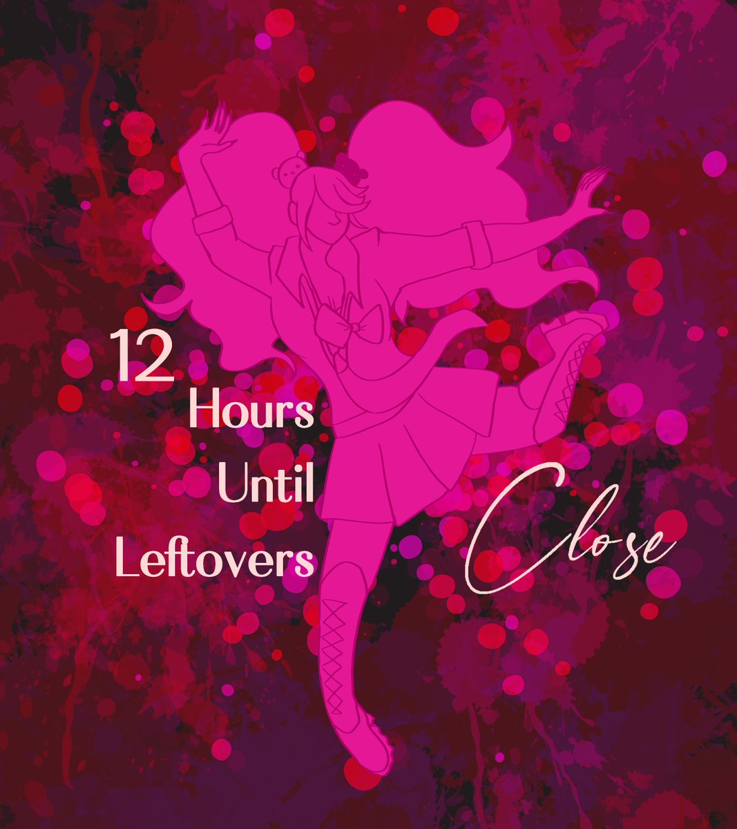 Howdy executioners! Apologies, it seems the monocubs have messed with our timer- Leftovers are closing TODAY in about 12 hours!

The store will be closing at 11:50 PM EST- Now's your last chance to grab the goods!