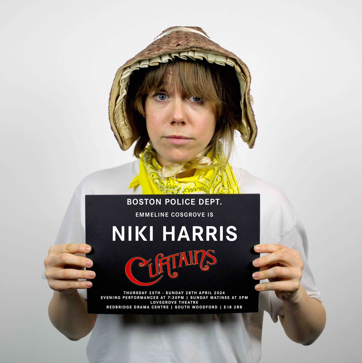 IODSProductions's tweet photo. 📢INTRODUCING📢
EMMELINE COSGROVE is NIKI HARRIS
Will she make it as a Broadway Star? Find out in #Curtains at @RedbridgeDrama 25th-28th April 2024! All Tickets £20. Get your tickets here: https://t.co/jIpmKKcCjA 
#CurtainsMusical #KanderAndEbb #Redbridge #RedbridgeEvents https://t.co/pU91TwGD1X