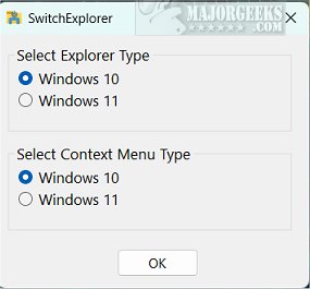 majorgeeks's tweet photo. New! SwitchExplorer lets you switch between the default #FileExplorer and #contextmenu in #Windows11 to the #Windows10 versions through a simple #app.
https://t.co/IvgYvjP70G #opensource https://t.co/DaGuL0J08h