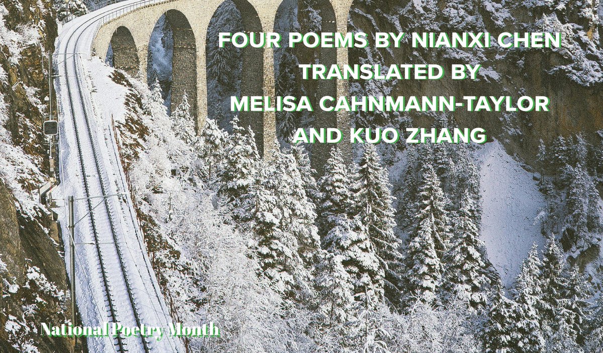 In honor of National Poetry Month, we're sharing four poems from poet Nianxi Chen, translated by @cahnmann & Kuo Zhang. southernhumanitiesreview.com/nianxi-chen-po… #litmag #writingcommunity #poetry #nationalpoetrymonth #translation