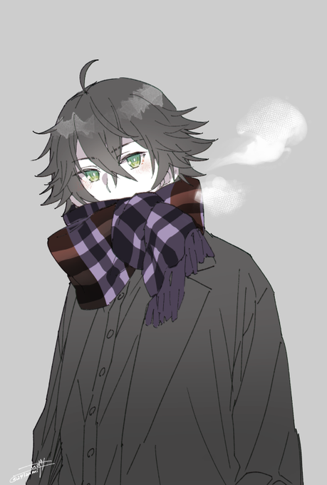 「purple scarf」のTwitter画像/イラスト(新着)