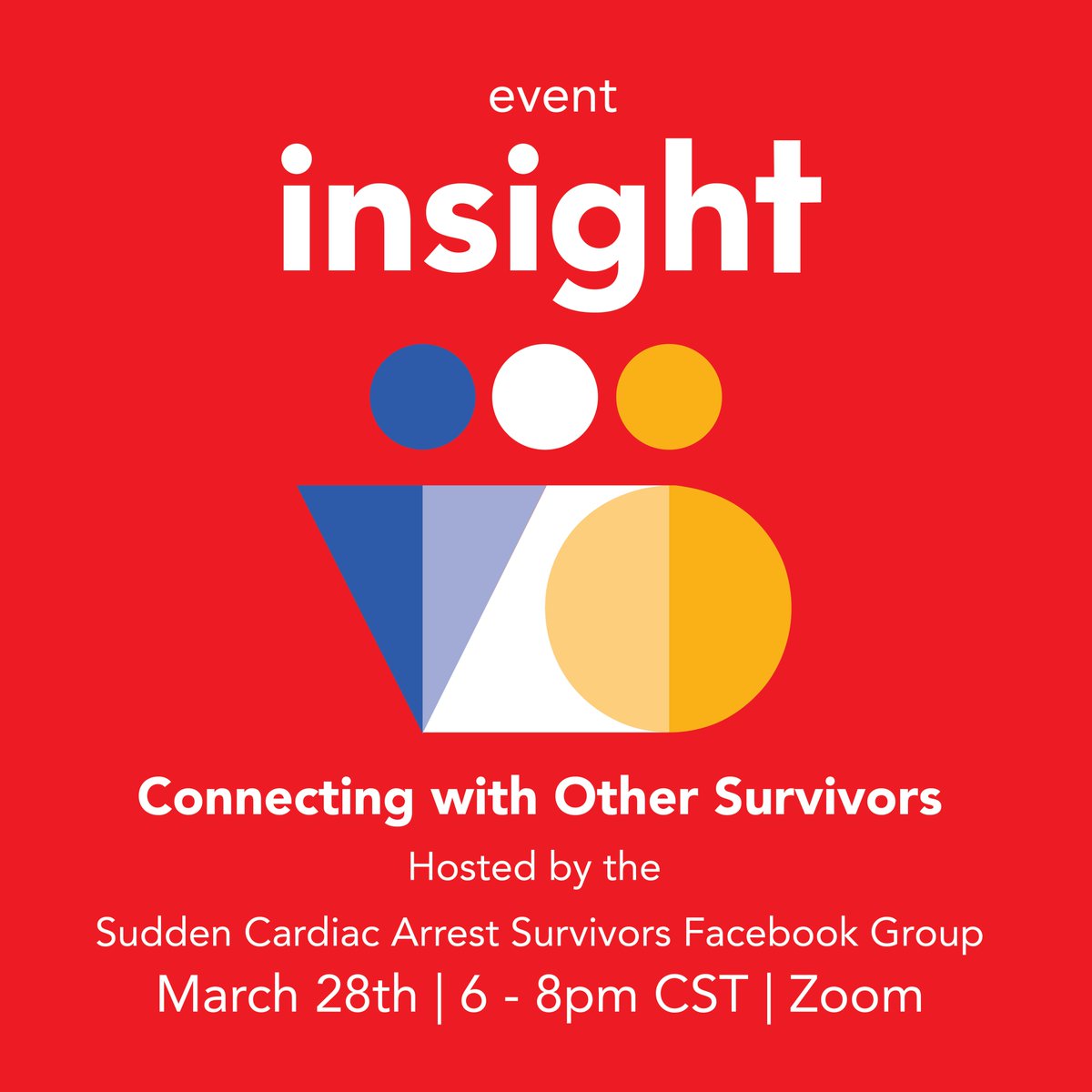 Heartsight is highlighting the Sudden Cardiac Arrest Survivors’ Facebook Groups' monthly survivor support groups! 💞 This month's topic is 'Connecting with Other Survivors.' #heartsight