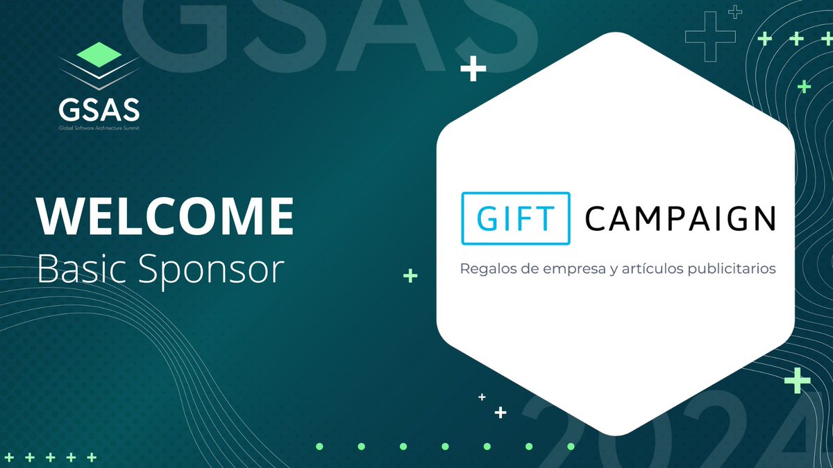 We are thrilled to share that @giftcampaigncom will join #GSAS24 as a basic sponsor. 🙌 It's so great to have them on board for our software architecture event. Get your tickets to attend at gsas.io! We hope to see you there.