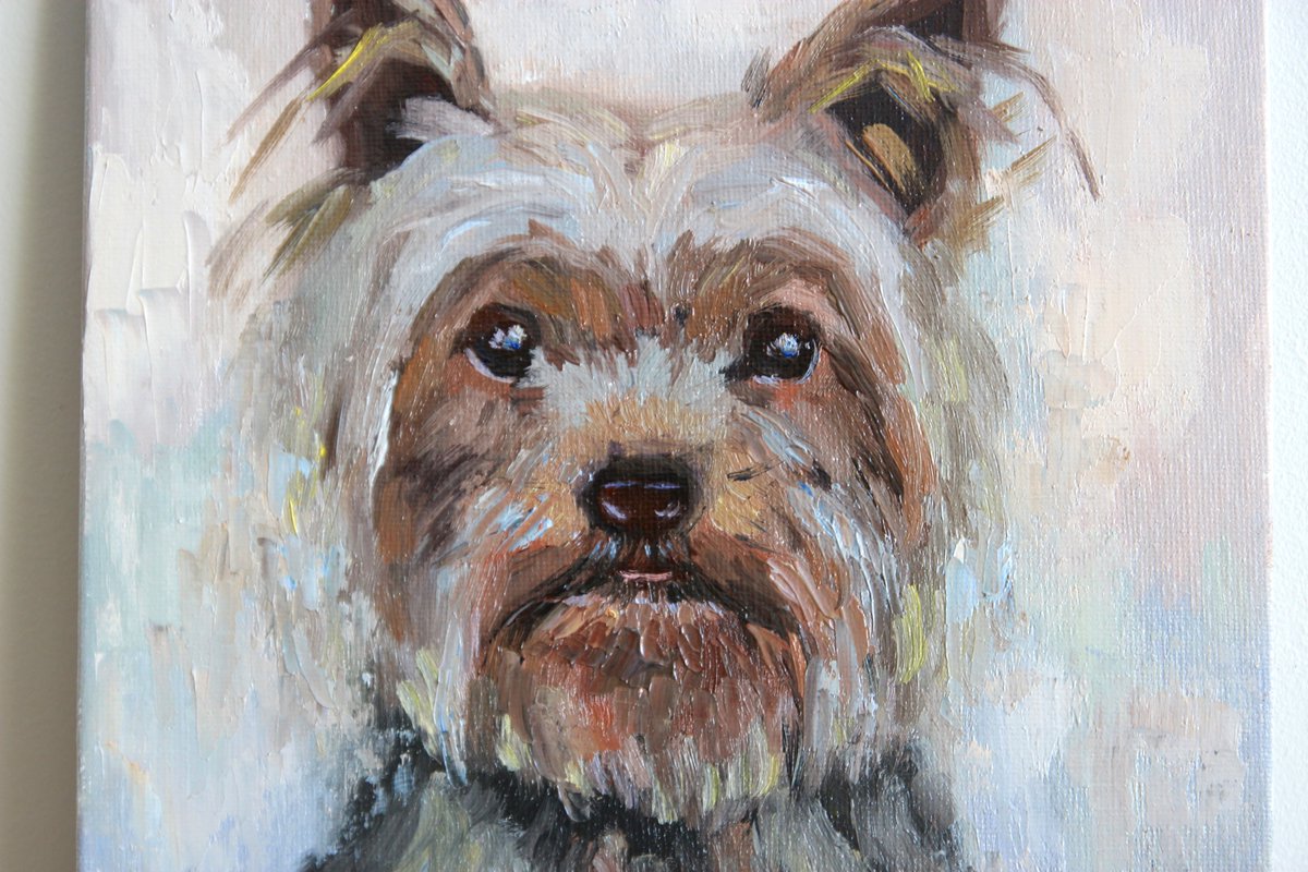 Treemallow's tweet photo. 8x8 inch terrier oil painting by Treemallowart, 2024 #art #painting https://t.co/8AkrNXhNbS