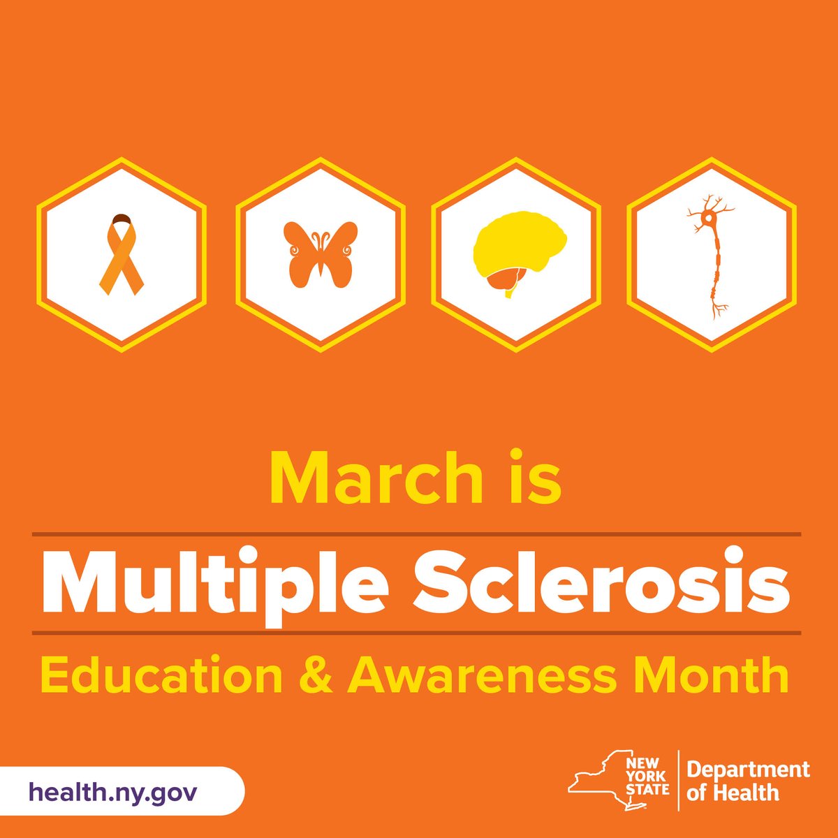 I encourage all New Yorkers to learn more about this very challenging and unpredictable autoimmune condition that affects the central nervous system. You can find a link to the National Multiple Sclerosis Society and learn more about MS here: health.ny.gov/press/releases…