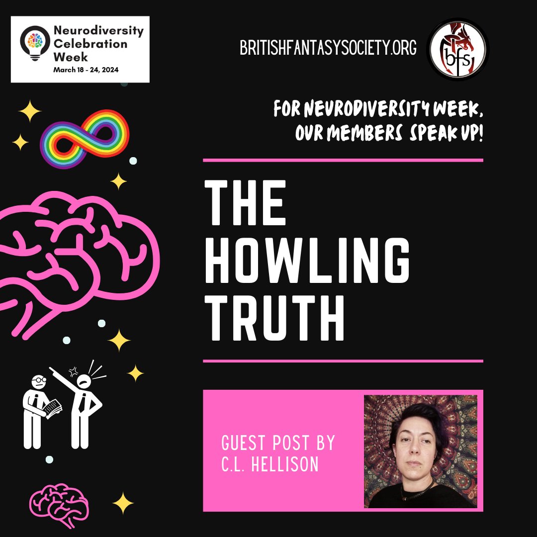 Continuing our celebration of neurodiverse writers as the UK celebrates @NCWeek, here C.L. Hellison lays bare what it’s like to put your writing into the world when you have Rejection Sensitive Dysphoria, a common ND trait. britishfantasysociety.org/for-neurodiver…