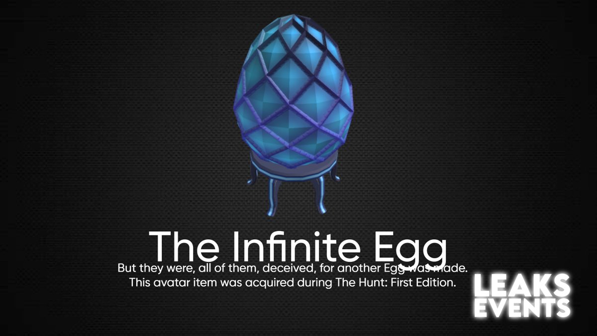 LeaksEvents's tweet image. 🟦| The Hunt: First Edition

Pegue todos os 100 emblemas do evento da The Hunt, para ganhar o &quot;The Infinite Egg&quot;. 🥚

🎮Experiência:roblox.com/games/16537295…

#RobloxDev #RobloxHunt #Roblox