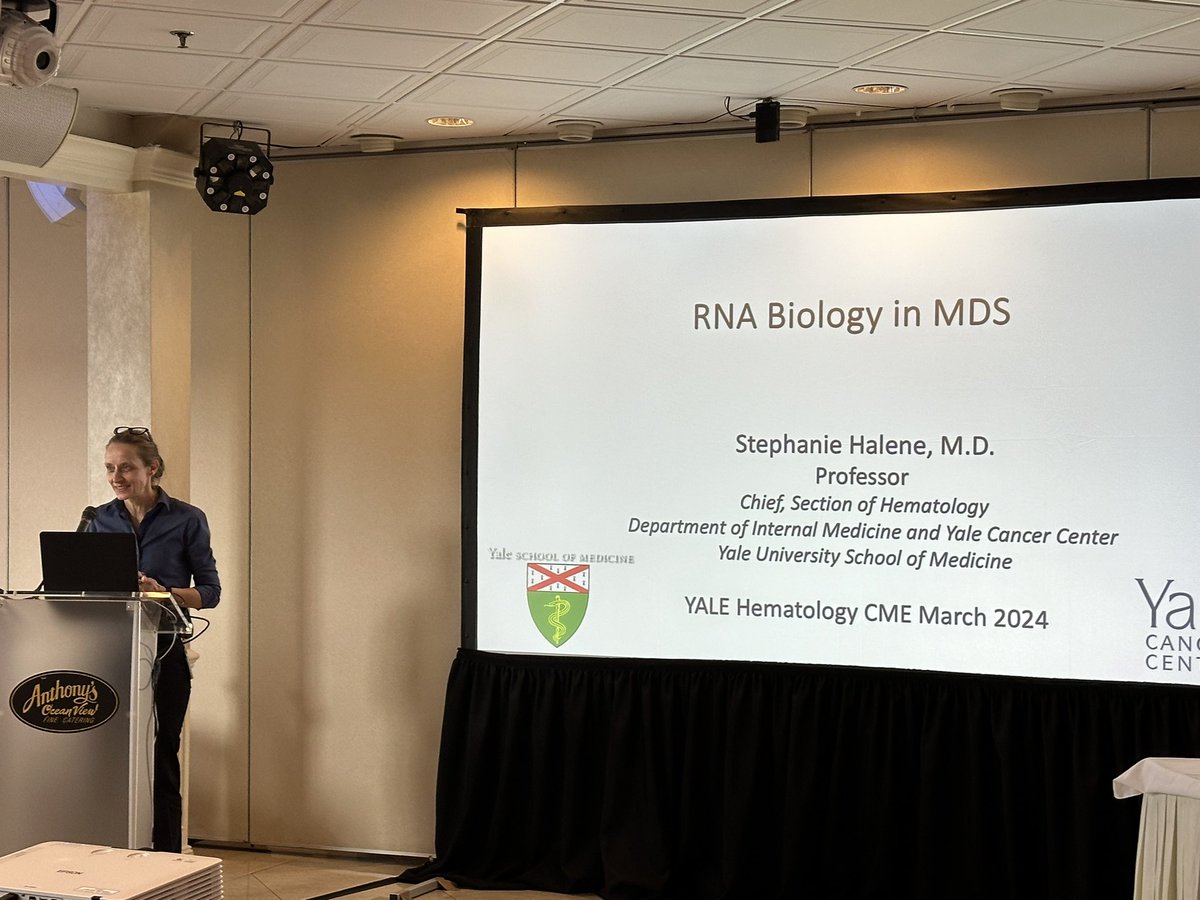 Proud to have Dr. Stephanie Halene @Halene_lab present a keynote lecture on #RNA biology in myeloid malignancies #MDS at our #ASH #CME Review @YaleHematology @SmilowCancer @YaleMed @YNHH