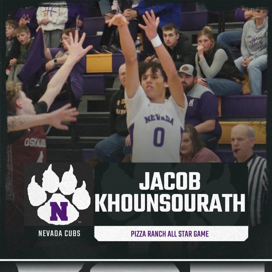 If you’re like me and this snow has you missing basketball season, head on over to DCG tomorrow &amp; watch Jacob in the Iowa Basketball Coaches Association All-Star Game! 

He’s on the SW team &amp; his 1st game is at 11:30am in Meadows Gym at DCG High School. #NevadaCubPride
#👍🏻🐻🏀