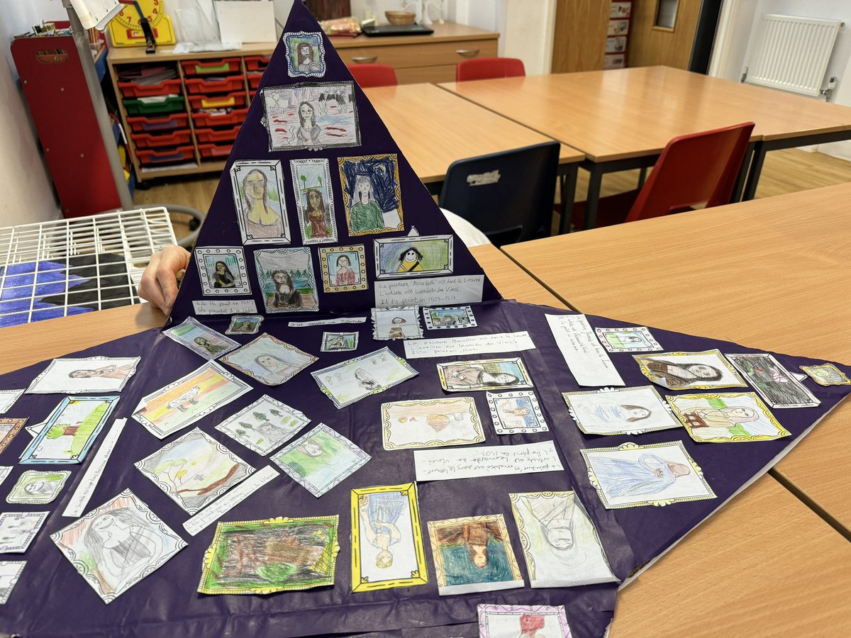 StMatthewsSurb's tweet photo. Great French 🇫🇷 afternoon for Year 6- we made our own Musee du Louvre. Bravo!! 👏 #frenchisfun #museedulouvre https://t.co/HeGTUJdYZV