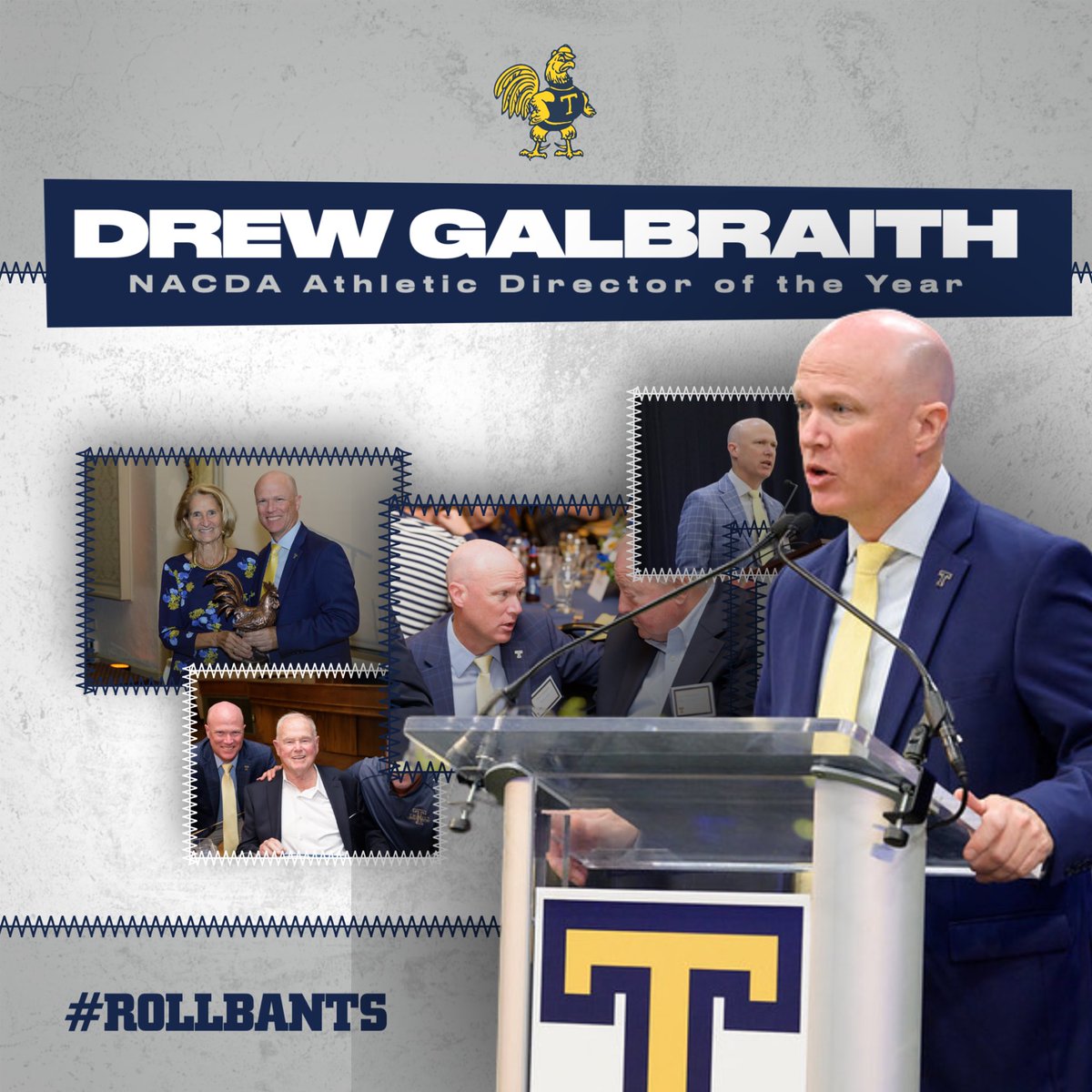 Trinity College Director of Athletics Drew Galbraith was recognized as a winner of the 2023-24 National Association Collegiate Directors of Athletics (NACDA) Athletics Director of the Year Award (ADOY) Congratulations Drew Galbraith @bantams_ad #RollBants🐓 #BigThingsInTheCoop