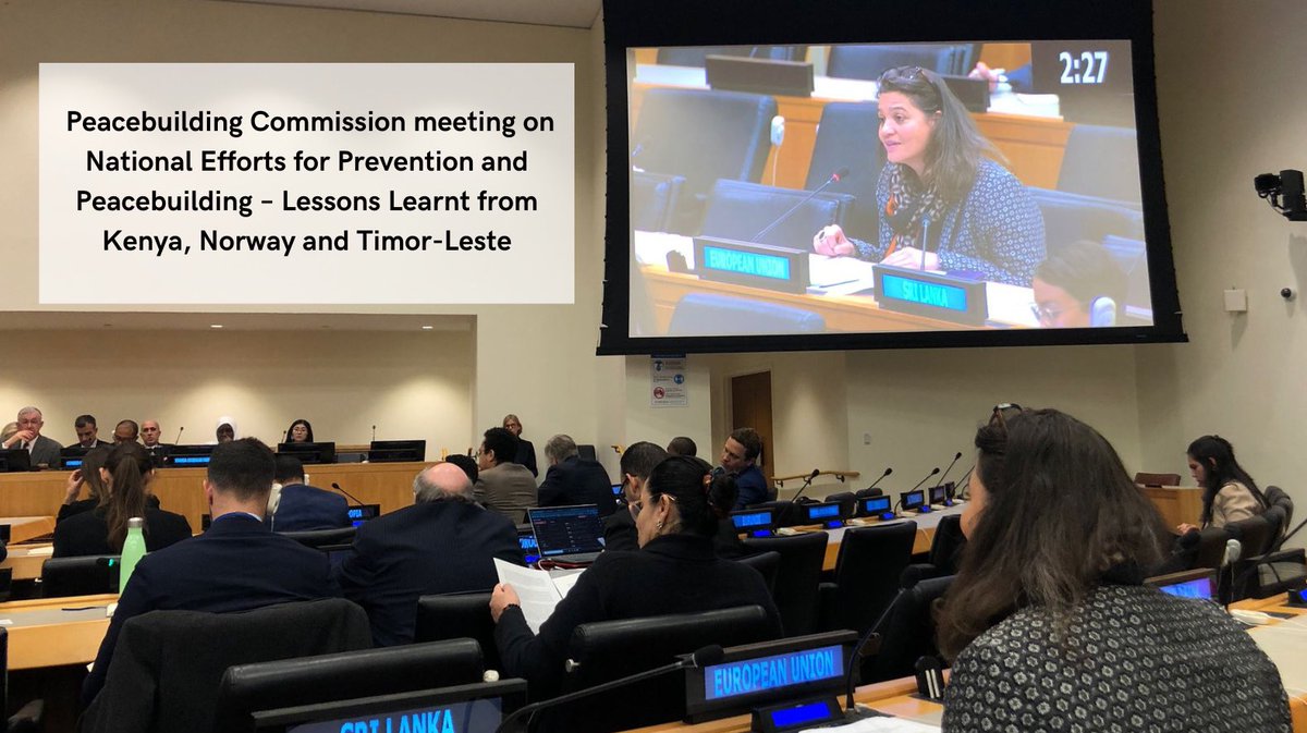 Congratulations @BrazilUN on #PeacebuildingCommission mtg on prevention & peacebuilding! 
Key testimonies @KenyaUN, @NorwayUN & Timor-Leste demonstrate that the need for conflict prevention is universal. #SoTF must deliver on national conflict prevention: bit.ly/4agg1tg