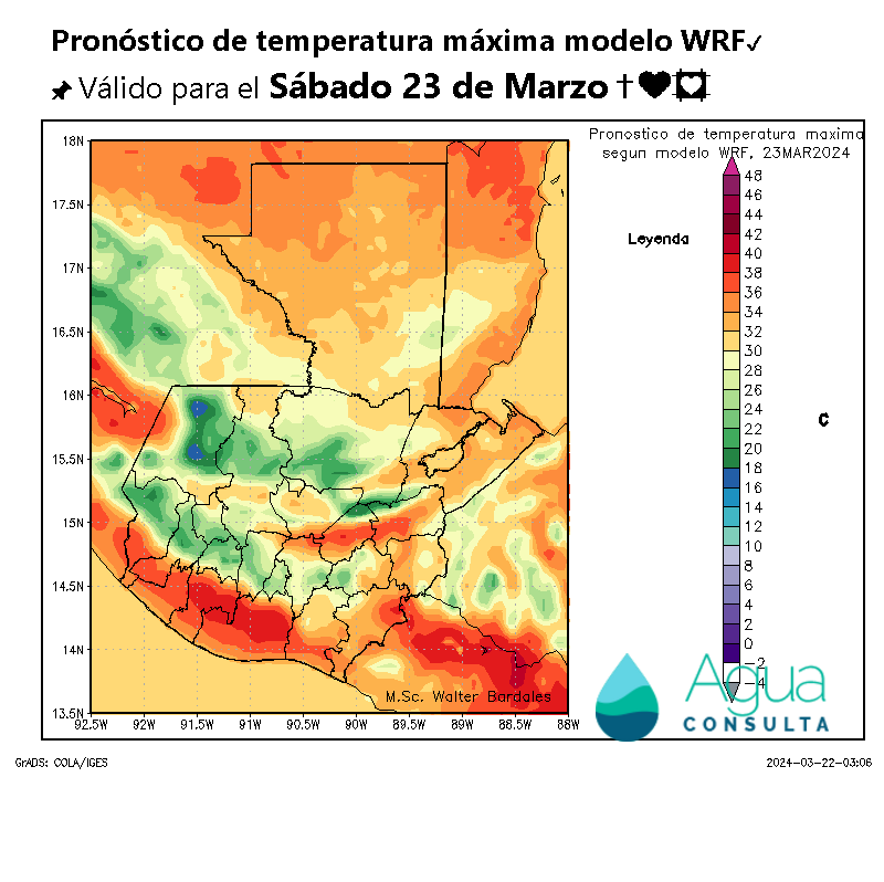AlertaGt502's tweet photo. Pronóstico del tiempo🇬🇹Sábado 23 de Marzo
1📝 Por acercamiento del Sistema Frontal #41 se esperan chubascos  en la mayor parte del país el sábado, leve descenso de temperaturas durante 24 horas, con rachas de viento de hasta 50km/h

#ClimaGt #TraficoGt
#FrenteFrío41 https://t.co/LNa8CvIGWR