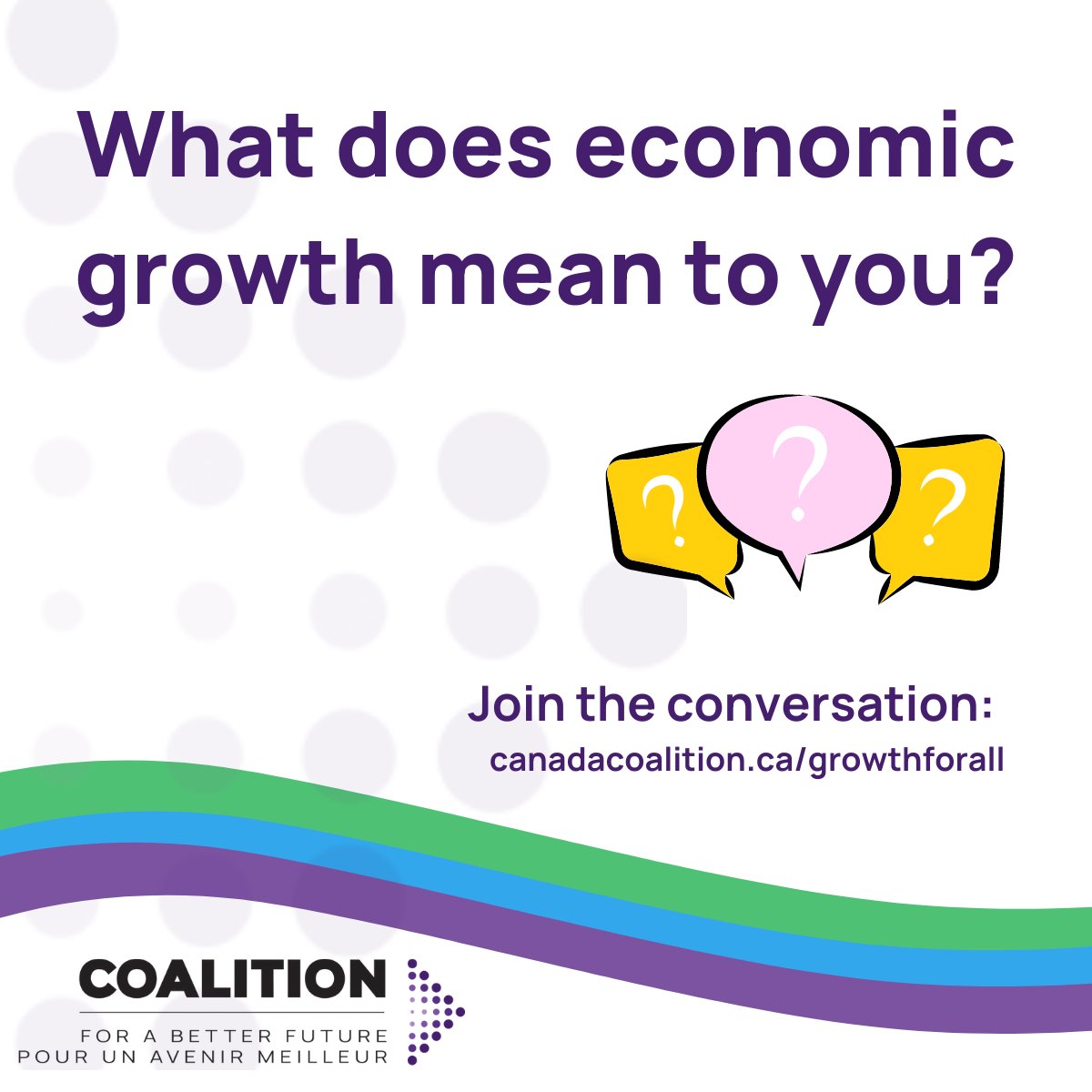 Together we will foster ambition on the part of all governments, the private sector and civil society to make economic growth the top priority for all of us, each with our own stories. Share yours here ⬇️ canadacoalition.ca/growthforall #cdnpoli #GrowthForAllCdns #cdnecon