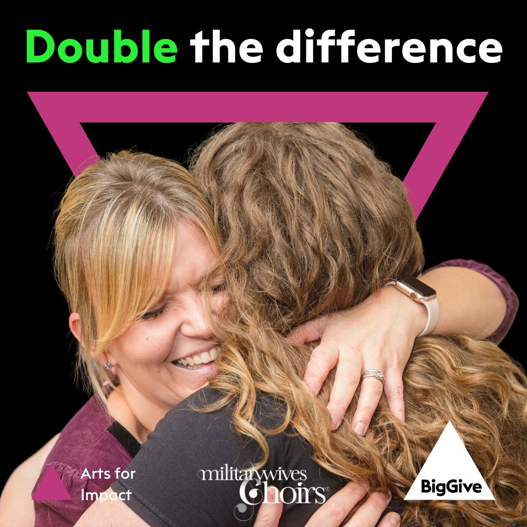 Joining a choir can help military families cope with the isolation and mental health issues often associated with a military lifestyle.

Donate before 12 noon on 26th March for your donation to be doubled bit.ly/MWChoirs

<a href="/BigGive/">Big Give</a> #ArtsForImpact