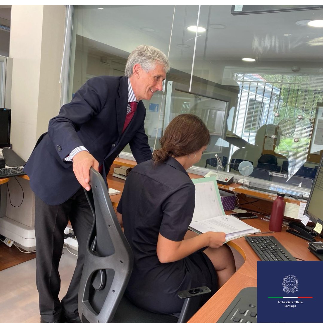 El Director General para los italianos al exterior <a href="/LuigiVignali/">Luigi Maria Vignali</a> encuentra, junto con la Embajadora <a href="/ValeriaBiagiott/">Valeria Biagiotti</a>, el representante del CGIE y los miemros del Comites y visita la Cancillería Consular de Santiago

<a href="/ItalyMFA/">Farnesina 🇮🇹</a>