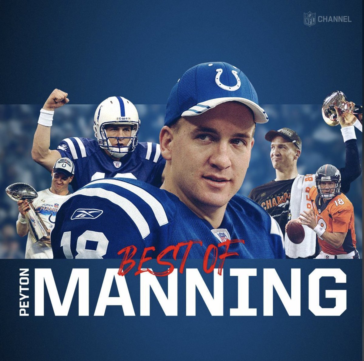 2x champ. 5x NFL MVP. 14x Pro Bowler. Relive some of Peyton Manning's greatest career moments on the #NFLChannel: bit.ly/3qXy0n6