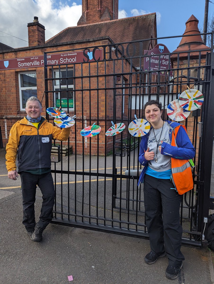 We celebrated the last day of the #BigWalkAndWheel with a play street at @somerville_pri in Small Heath, Birmingham. The pupils loved the spin art bike and it was great to see the street filled with chalk drawings, laughter and bubbles 🫧✨