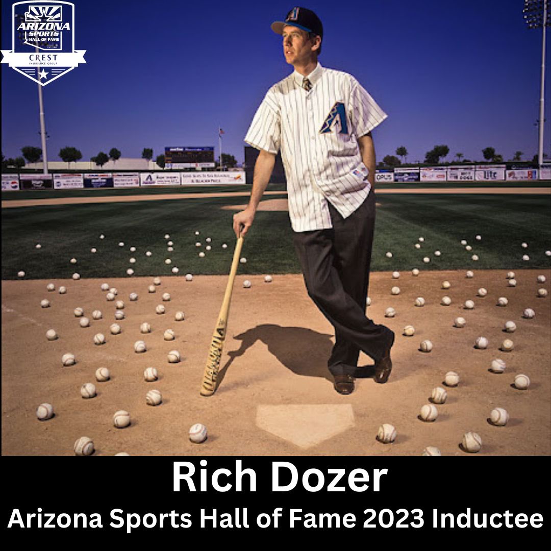 Join us on April 13th to celebrate Rich Dozer's remarkable legacy as he joins the 2023 Crest Insurance Group Arizona Sports Hall of Fame. From the Diamondbacks to the Suns, his impact on Arizona sports is unmatched. 🚨Buy ticket below 👇🚨 azsportsent.com/2024-ticket-pa…