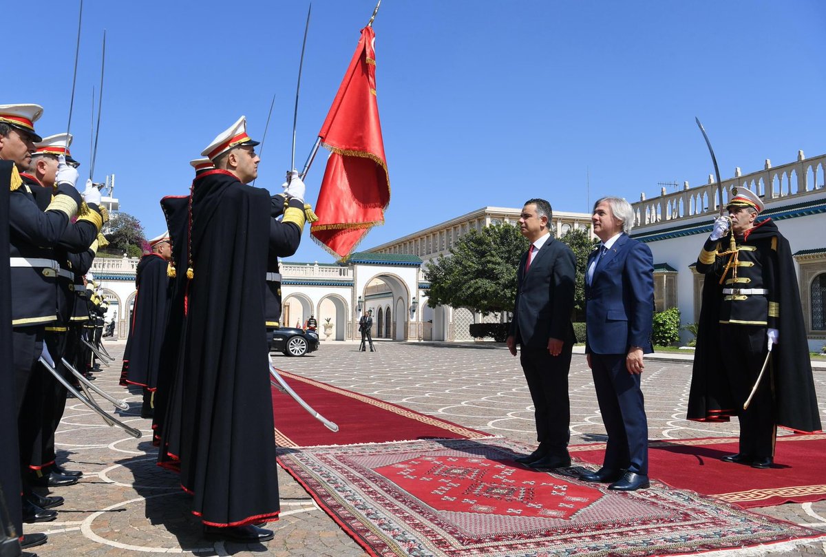 AhmetMisbah's tweet photo. Tunus Cumhurbaşkanı Sayın Kais Saied'e güven mektubumu sunarak Tunus nezdinde Türkiye Büyükelçisi olarak resmen görevime başlamış bulunmaktayım. 

Cumhurbaşkanımız Sayın Recep Tayyip Erdoğan ve Tunus Cumhurbaşkanı Sayın  Kais Saied liderliklerinde gelişerek devam eden yakınlığımızı daha da artıracağız. 

Tunus ve Türkiye, dün, bugün, yarın.. daima yakın ve yakın olmaya devam edecek. 
🇹🇷🇹🇳
