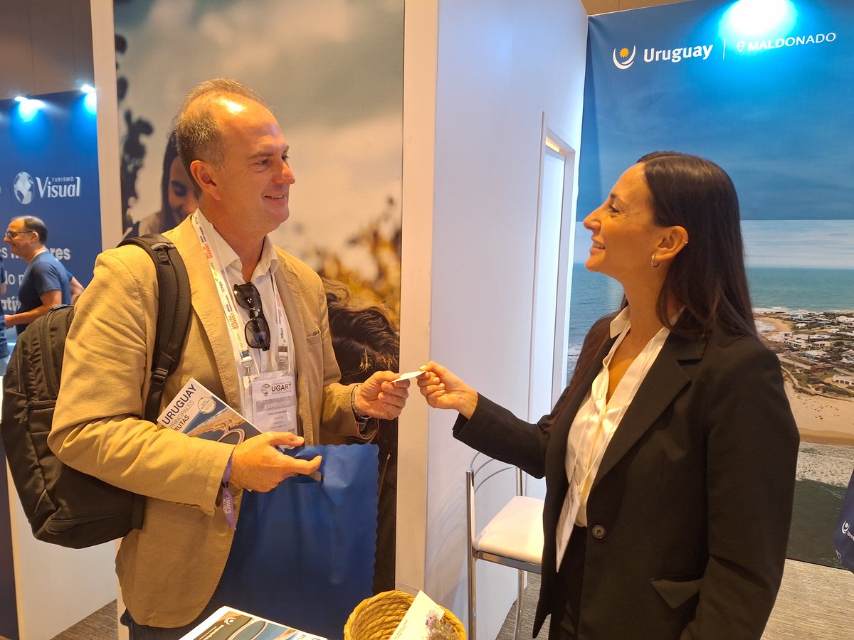 minturuy's tweet photo. #AHORA Uruguay participa de la 38° edición de la Feria de Negocios #UGART en Porto Alegre. Una delegación de 24 personas, integrada por el Ministerio de Turismo y operadores públicos y privados, promociona el destino y sus atractivos turísticos y culturales. https://t.co/IaqgcftV0F